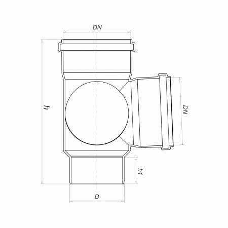 Схема HTEDSM - Крестовина восстановитель раструба угловая