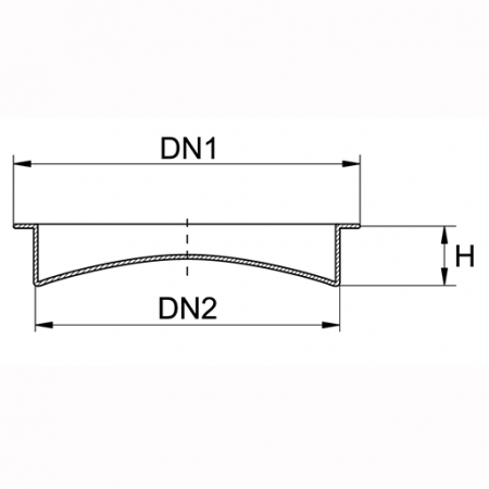 Схема Дно для гофрированной подъёмной трубы тип 425 (без манжеты*)