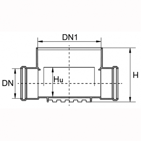 Схема Днище (кинета) колодца с уплотнением тип 425: один вход - один выход